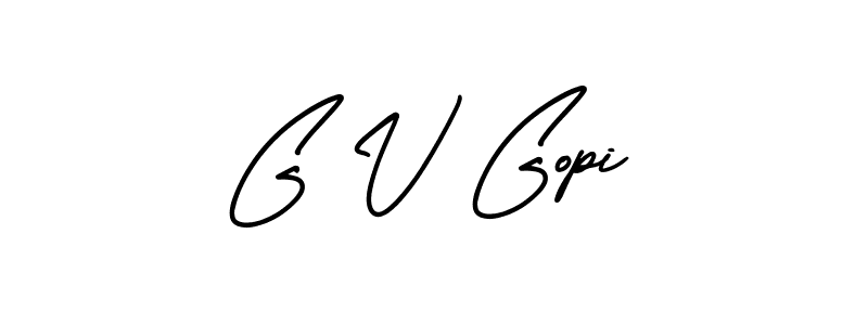 Design your own signature with our free online signature maker. With this signature software, you can create a handwritten (AmerikaSignatureDemo-Regular) signature for name G V Gopi. G V Gopi signature style 3 images and pictures png