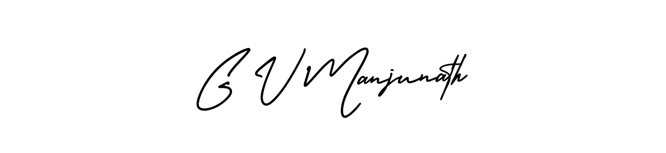 G V Manjunath stylish signature style. Best Handwritten Sign (AmerikaSignatureDemo-Regular) for my name. Handwritten Signature Collection Ideas for my name G V Manjunath. G V Manjunath signature style 3 images and pictures png