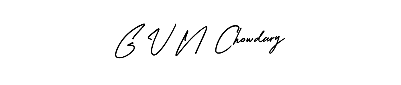 Use a signature maker to create a handwritten signature online. With this signature software, you can design (AmerikaSignatureDemo-Regular) your own signature for name G V N Chowdary. G V N Chowdary signature style 3 images and pictures png