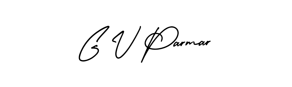 Use a signature maker to create a handwritten signature online. With this signature software, you can design (AmerikaSignatureDemo-Regular) your own signature for name G V Parmar. G V Parmar signature style 3 images and pictures png