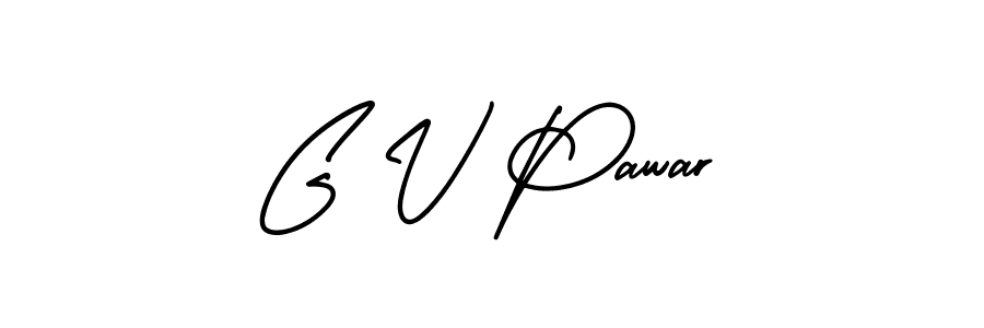 if you are searching for the best signature style for your name G V Pawar. so please give up your signature search. here we have designed multiple signature styles  using AmerikaSignatureDemo-Regular. G V Pawar signature style 3 images and pictures png