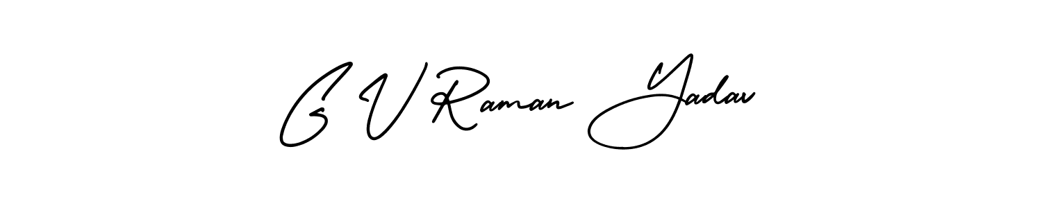 Design your own signature with our free online signature maker. With this signature software, you can create a handwritten (AmerikaSignatureDemo-Regular) signature for name G V Raman Yadav. G V Raman Yadav signature style 3 images and pictures png
