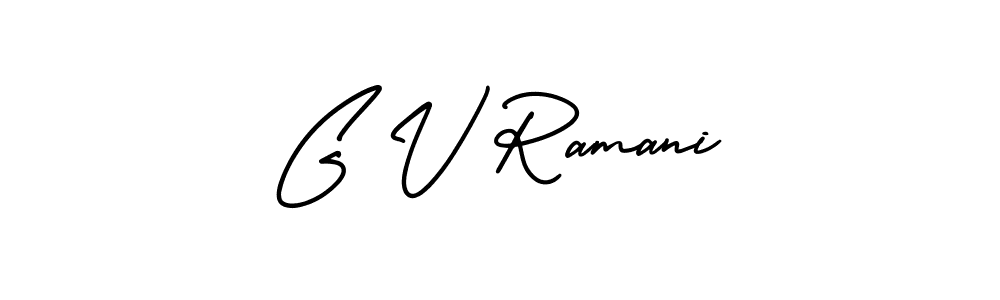 AmerikaSignatureDemo-Regular is a professional signature style that is perfect for those who want to add a touch of class to their signature. It is also a great choice for those who want to make their signature more unique. Get G V Ramani name to fancy signature for free. G V Ramani signature style 3 images and pictures png