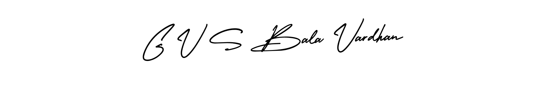 How to make G V S Bala Vardhan name signature. Use AmerikaSignatureDemo-Regular style for creating short signs online. This is the latest handwritten sign. G V S Bala Vardhan signature style 3 images and pictures png