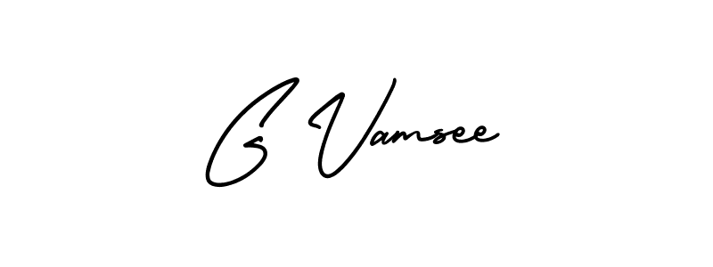 Make a beautiful signature design for name G Vamsee. With this signature (AmerikaSignatureDemo-Regular) style, you can create a handwritten signature for free. G Vamsee signature style 3 images and pictures png