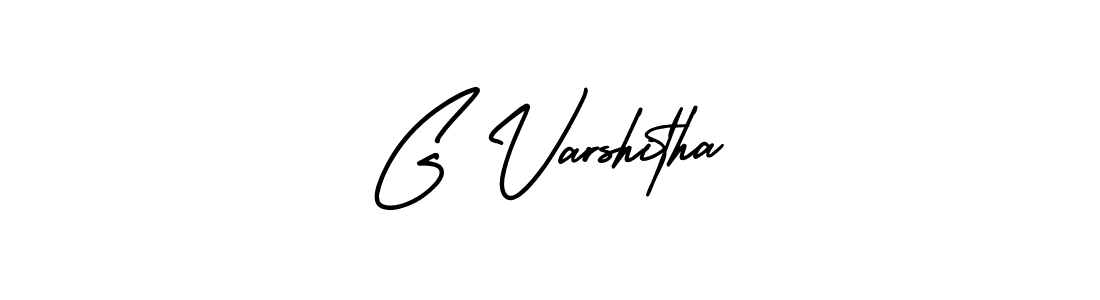 Use a signature maker to create a handwritten signature online. With this signature software, you can design (AmerikaSignatureDemo-Regular) your own signature for name G Varshitha. G Varshitha signature style 3 images and pictures png