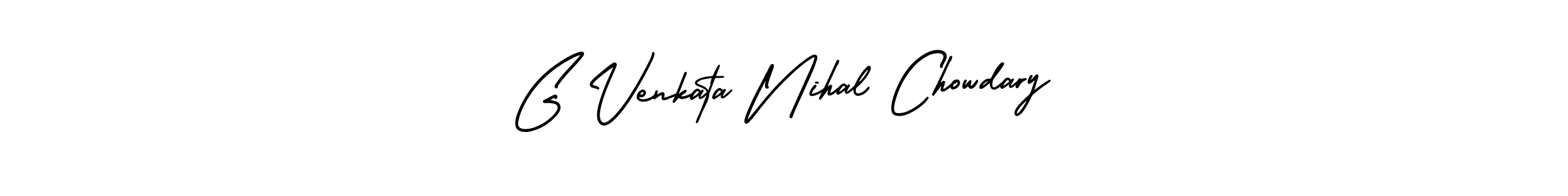 G Venkata Nihal Chowdary stylish signature style. Best Handwritten Sign (AmerikaSignatureDemo-Regular) for my name. Handwritten Signature Collection Ideas for my name G Venkata Nihal Chowdary. G Venkata Nihal Chowdary signature style 3 images and pictures png