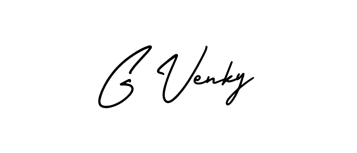 Make a beautiful signature design for name G Venky. With this signature (AmerikaSignatureDemo-Regular) style, you can create a handwritten signature for free. G Venky signature style 3 images and pictures png