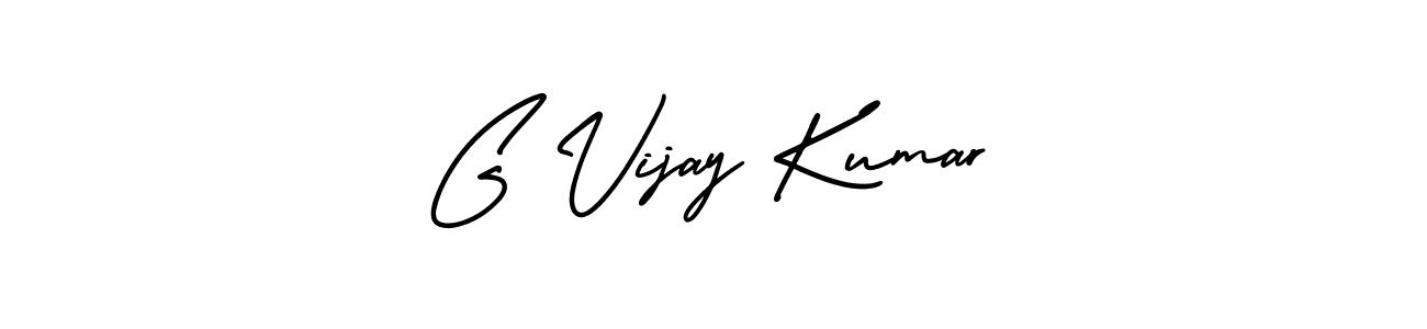 How to make G Vijay Kumar name signature. Use AmerikaSignatureDemo-Regular style for creating short signs online. This is the latest handwritten sign. G Vijay Kumar signature style 3 images and pictures png