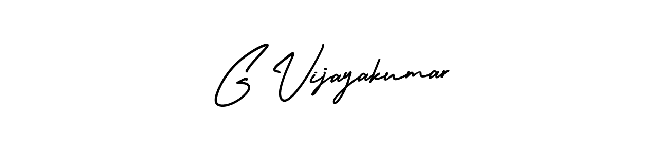 How to make G Vijayakumar name signature. Use AmerikaSignatureDemo-Regular style for creating short signs online. This is the latest handwritten sign. G Vijayakumar signature style 3 images and pictures png
