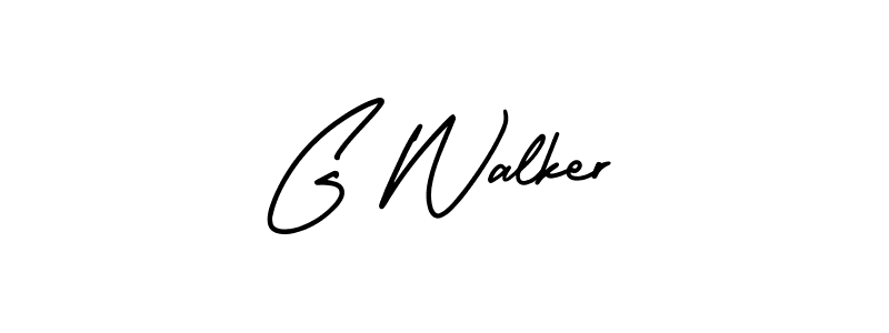 The best way (AmerikaSignatureDemo-Regular) to make a short signature is to pick only two or three words in your name. The name G Walker include a total of six letters. For converting this name. G Walker signature style 3 images and pictures png