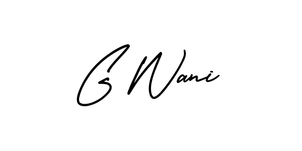 Make a beautiful signature design for name G Wani. Use this online signature maker to create a handwritten signature for free. G Wani signature style 3 images and pictures png