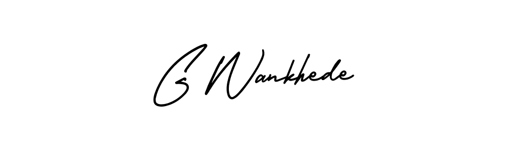 Make a beautiful signature design for name G Wankhede. Use this online signature maker to create a handwritten signature for free. G Wankhede signature style 3 images and pictures png