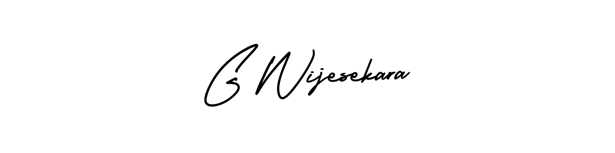 How to make G Wijesekara signature? AmerikaSignatureDemo-Regular is a professional autograph style. Create handwritten signature for G Wijesekara name. G Wijesekara signature style 3 images and pictures png