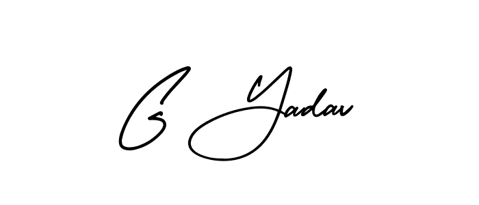 How to Draw G Yadav signature style? AmerikaSignatureDemo-Regular is a latest design signature styles for name G Yadav. G Yadav signature style 3 images and pictures png