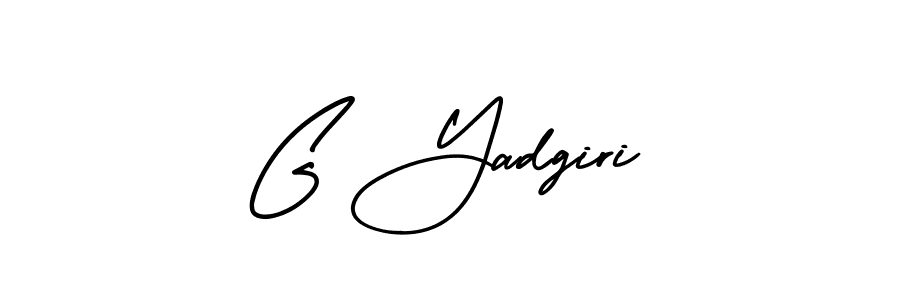 Make a beautiful signature design for name G Yadgiri. With this signature (AmerikaSignatureDemo-Regular) style, you can create a handwritten signature for free. G Yadgiri signature style 3 images and pictures png