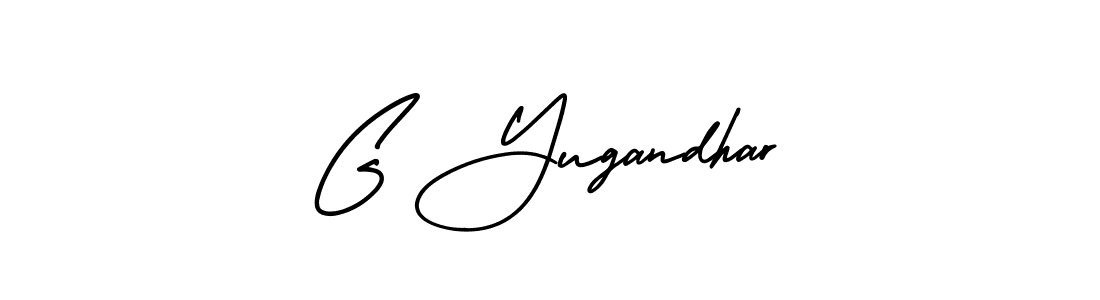 Also You can easily find your signature by using the search form. We will create G Yugandhar name handwritten signature images for you free of cost using AmerikaSignatureDemo-Regular sign style. G Yugandhar signature style 3 images and pictures png