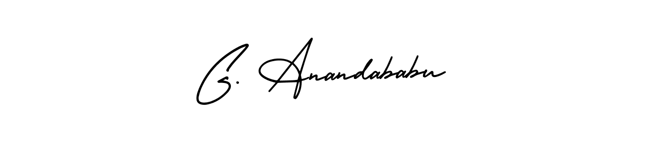 The best way (AmerikaSignatureDemo-Regular) to make a short signature is to pick only two or three words in your name. The name G. Anandababu include a total of six letters. For converting this name. G. Anandababu signature style 3 images and pictures png