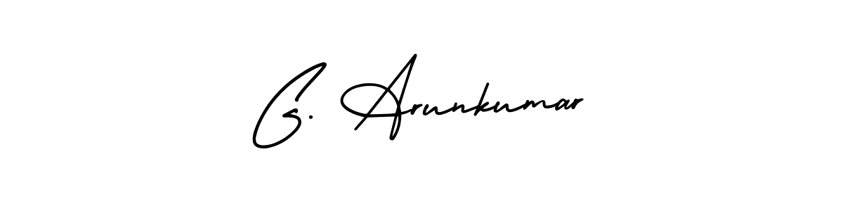 The best way (AmerikaSignatureDemo-Regular) to make a short signature is to pick only two or three words in your name. The name G. Arunkumar include a total of six letters. For converting this name. G. Arunkumar signature style 3 images and pictures png