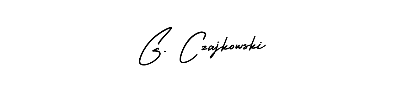 if you are searching for the best signature style for your name G. Czajkowski. so please give up your signature search. here we have designed multiple signature styles  using AmerikaSignatureDemo-Regular. G. Czajkowski signature style 3 images and pictures png