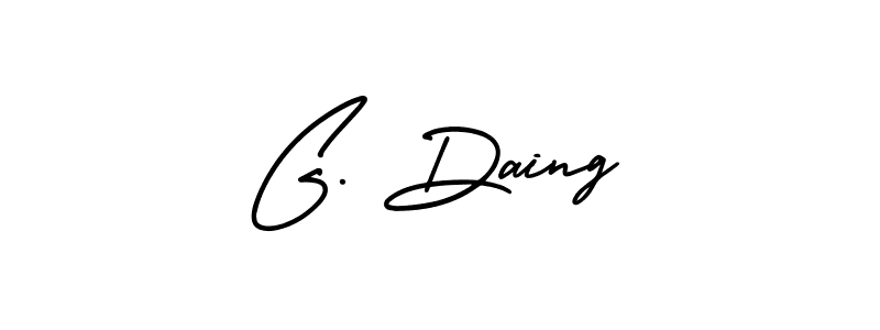 It looks lik you need a new signature style for name G. Daing. Design unique handwritten (AmerikaSignatureDemo-Regular) signature with our free signature maker in just a few clicks. G. Daing signature style 3 images and pictures png