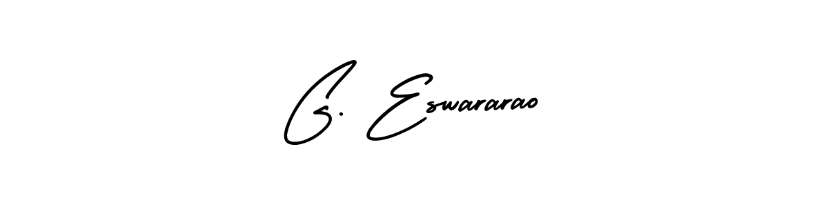 The best way (AmerikaSignatureDemo-Regular) to make a short signature is to pick only two or three words in your name. The name G. Eswararao include a total of six letters. For converting this name. G. Eswararao signature style 3 images and pictures png