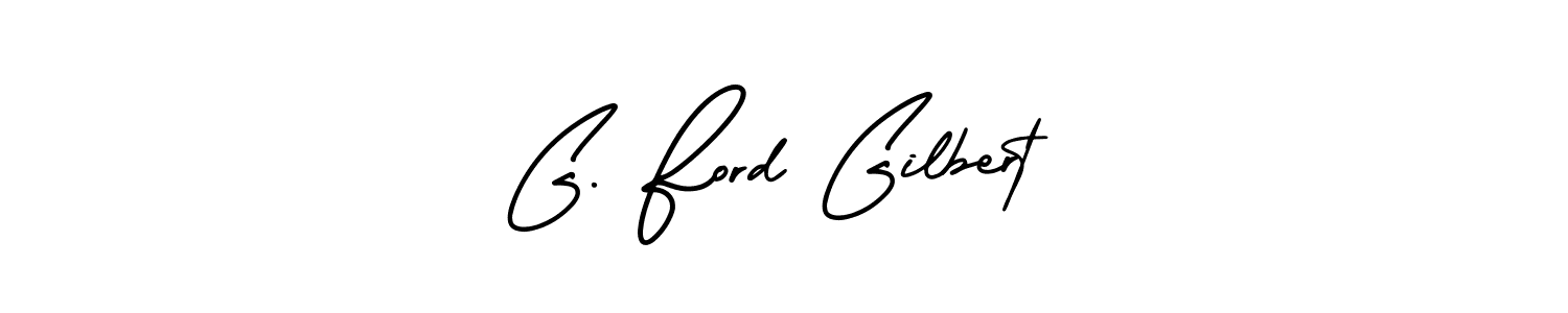 G. Ford Gilbert stylish signature style. Best Handwritten Sign (AmerikaSignatureDemo-Regular) for my name. Handwritten Signature Collection Ideas for my name G. Ford Gilbert. G. Ford Gilbert signature style 3 images and pictures png