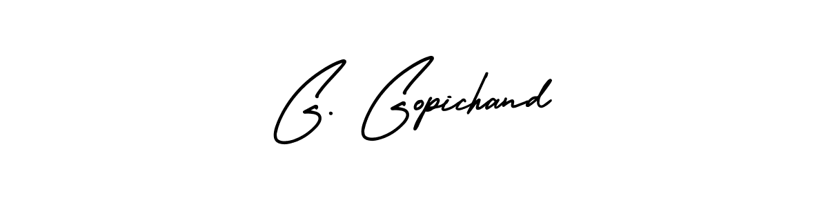 The best way (AmerikaSignatureDemo-Regular) to make a short signature is to pick only two or three words in your name. The name G. Gopichand include a total of six letters. For converting this name. G. Gopichand signature style 3 images and pictures png