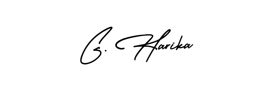 Make a beautiful signature design for name G. Harika. With this signature (AmerikaSignatureDemo-Regular) style, you can create a handwritten signature for free. G. Harika signature style 3 images and pictures png