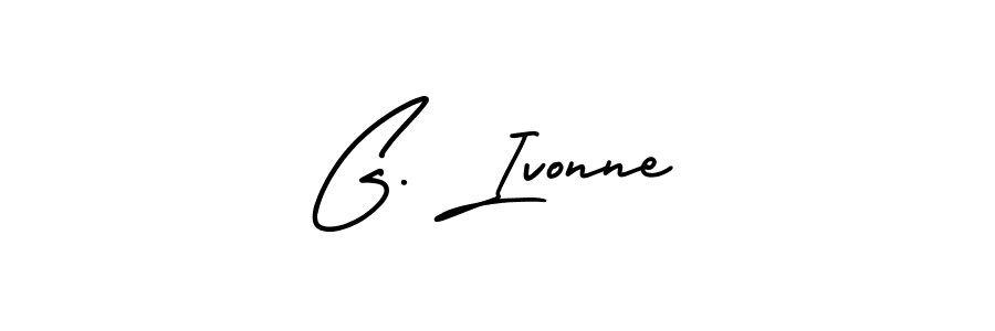 How to make G. Ivonne name signature. Use AmerikaSignatureDemo-Regular style for creating short signs online. This is the latest handwritten sign. G. Ivonne signature style 3 images and pictures png