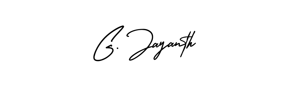 The best way (AmerikaSignatureDemo-Regular) to make a short signature is to pick only two or three words in your name. The name G. Jayanth include a total of six letters. For converting this name. G. Jayanth signature style 3 images and pictures png