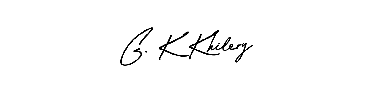 G. K Khilery stylish signature style. Best Handwritten Sign (AmerikaSignatureDemo-Regular) for my name. Handwritten Signature Collection Ideas for my name G. K Khilery. G. K Khilery signature style 3 images and pictures png