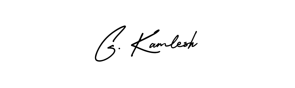 Use a signature maker to create a handwritten signature online. With this signature software, you can design (AmerikaSignatureDemo-Regular) your own signature for name G. Kamlesh. G. Kamlesh signature style 3 images and pictures png