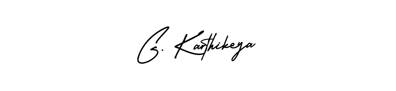 How to make G. Karthikeya name signature. Use AmerikaSignatureDemo-Regular style for creating short signs online. This is the latest handwritten sign. G. Karthikeya signature style 3 images and pictures png