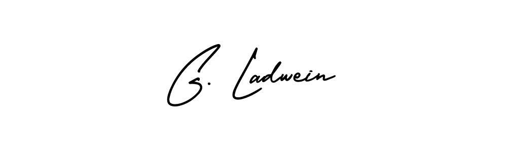 AmerikaSignatureDemo-Regular is a professional signature style that is perfect for those who want to add a touch of class to their signature. It is also a great choice for those who want to make their signature more unique. Get G. Ladwein name to fancy signature for free. G. Ladwein signature style 3 images and pictures png