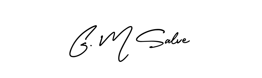 Make a beautiful signature design for name G. M Salve. With this signature (AmerikaSignatureDemo-Regular) style, you can create a handwritten signature for free. G. M Salve signature style 3 images and pictures png