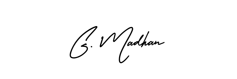This is the best signature style for the G. Madhan name. Also you like these signature font (AmerikaSignatureDemo-Regular). Mix name signature. G. Madhan signature style 3 images and pictures png