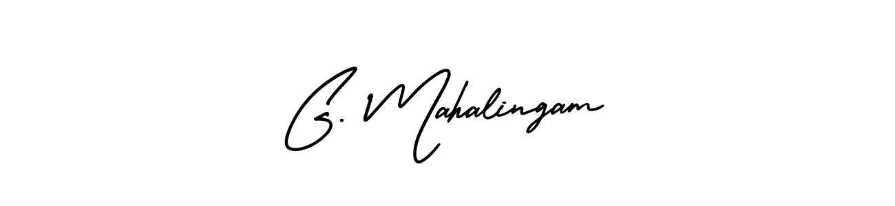 The best way (AmerikaSignatureDemo-Regular) to make a short signature is to pick only two or three words in your name. The name G. Mahalingam include a total of six letters. For converting this name. G. Mahalingam signature style 3 images and pictures png