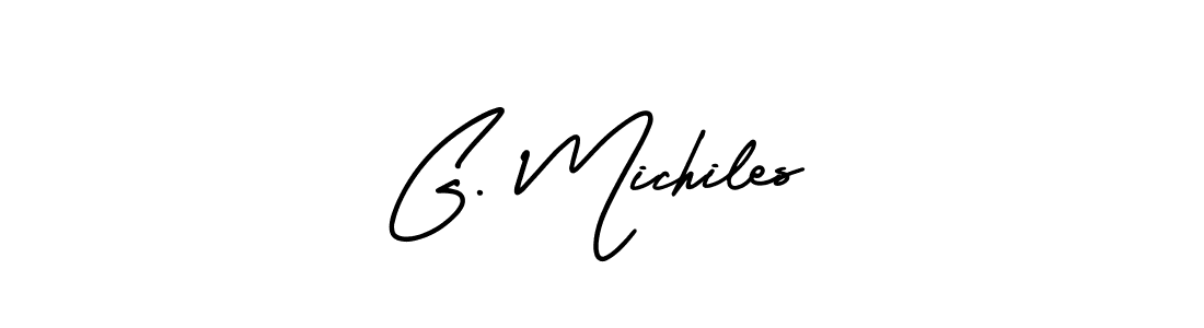 How to make G. Michiles signature? AmerikaSignatureDemo-Regular is a professional autograph style. Create handwritten signature for G. Michiles name. G. Michiles signature style 3 images and pictures png