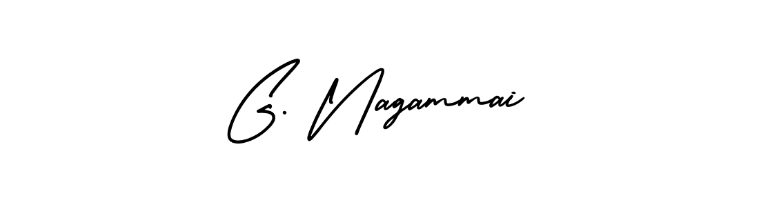 Design your own signature with our free online signature maker. With this signature software, you can create a handwritten (AmerikaSignatureDemo-Regular) signature for name G. Nagammai. G. Nagammai signature style 3 images and pictures png