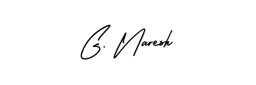 How to make G. Naresh name signature. Use AmerikaSignatureDemo-Regular style for creating short signs online. This is the latest handwritten sign. G. Naresh signature style 3 images and pictures png