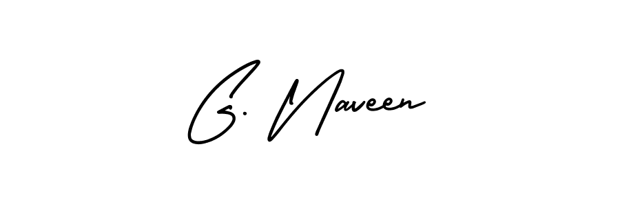 How to make G. Naveen name signature. Use AmerikaSignatureDemo-Regular style for creating short signs online. This is the latest handwritten sign. G. Naveen signature style 3 images and pictures png