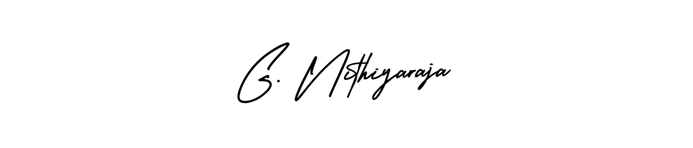 Create a beautiful signature design for name G. Nithiyaraja. With this signature (AmerikaSignatureDemo-Regular) fonts, you can make a handwritten signature for free. G. Nithiyaraja signature style 3 images and pictures png