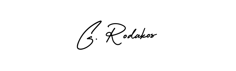 How to make G. Rodakos name signature. Use AmerikaSignatureDemo-Regular style for creating short signs online. This is the latest handwritten sign. G. Rodakos signature style 3 images and pictures png