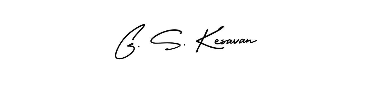Use a signature maker to create a handwritten signature online. With this signature software, you can design (AmerikaSignatureDemo-Regular) your own signature for name G. S. Kesavan. G. S. Kesavan signature style 3 images and pictures png