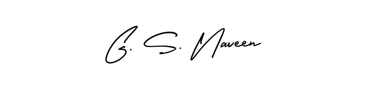 Design your own signature with our free online signature maker. With this signature software, you can create a handwritten (AmerikaSignatureDemo-Regular) signature for name G. S. Naveen. G. S. Naveen signature style 3 images and pictures png