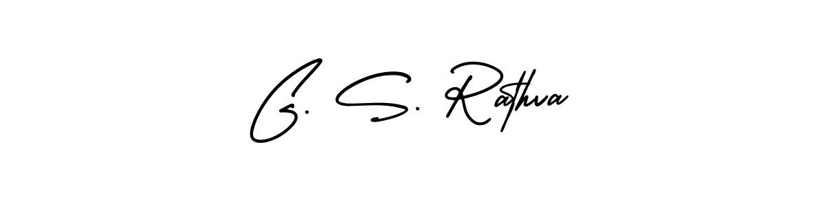 Create a beautiful signature design for name G. S. Rathva. With this signature (AmerikaSignatureDemo-Regular) fonts, you can make a handwritten signature for free. G. S. Rathva signature style 3 images and pictures png