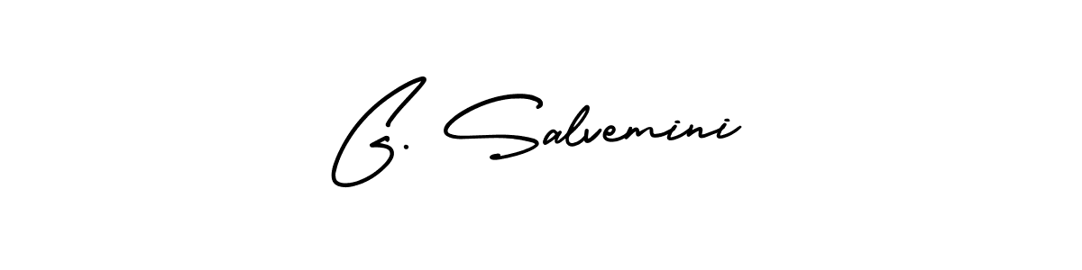 You should practise on your own different ways (AmerikaSignatureDemo-Regular) to write your name (G. Salvemini) in signature. don't let someone else do it for you. G. Salvemini signature style 3 images and pictures png