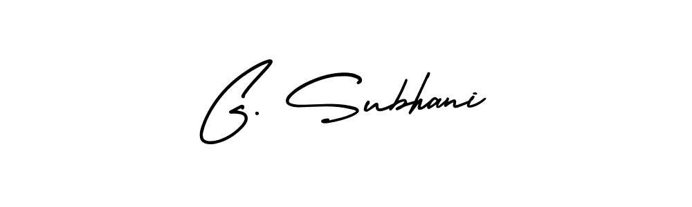 You should practise on your own different ways (AmerikaSignatureDemo-Regular) to write your name (G. Subhani) in signature. don't let someone else do it for you. G. Subhani signature style 3 images and pictures png