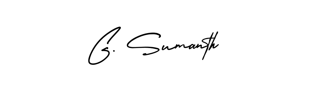 Also we have G. Sumanth name is the best signature style. Create professional handwritten signature collection using AmerikaSignatureDemo-Regular autograph style. G. Sumanth signature style 3 images and pictures png